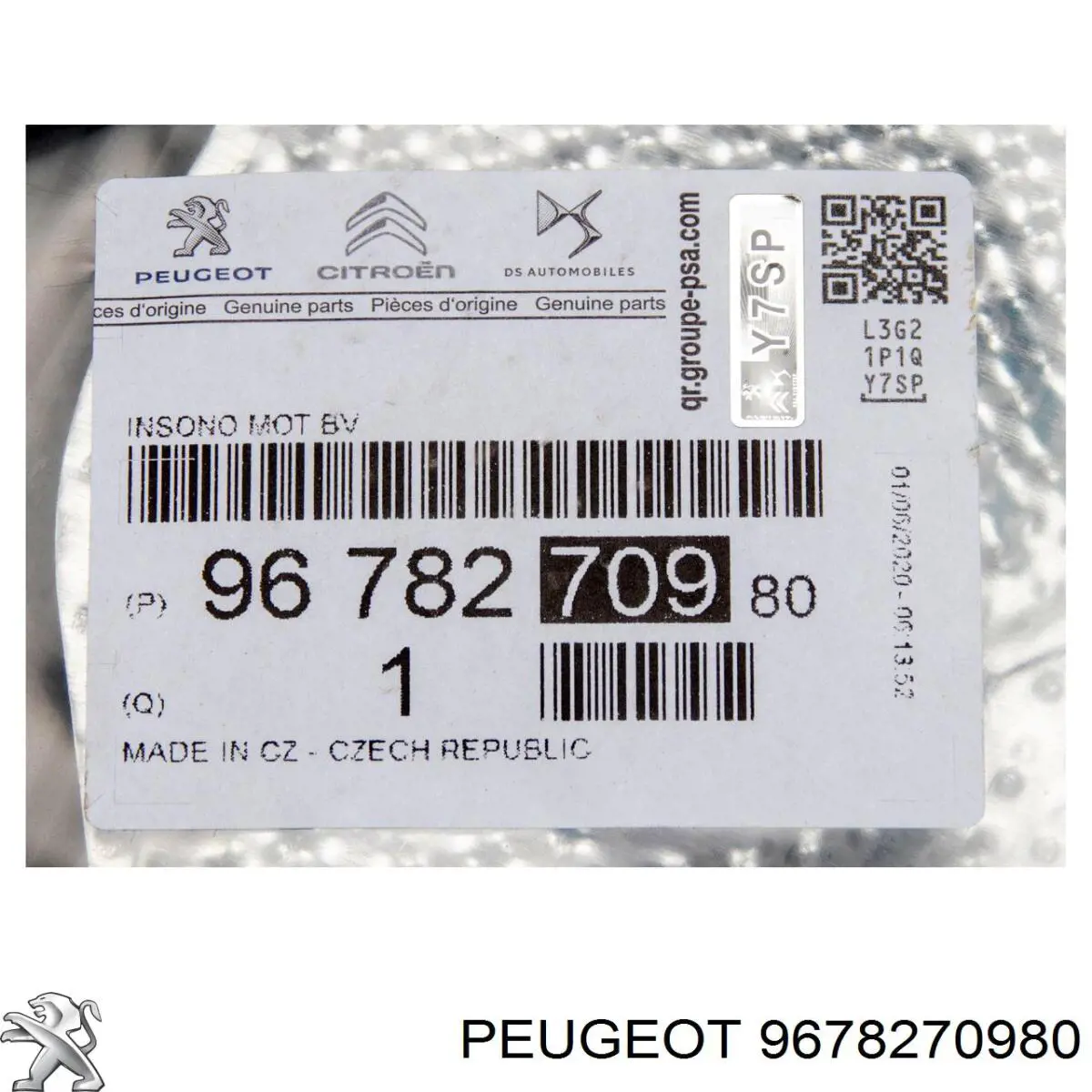 Do koszyka 9678270980 Peugeot/Citroen Osłona silnika, miski (przedziału silnika)