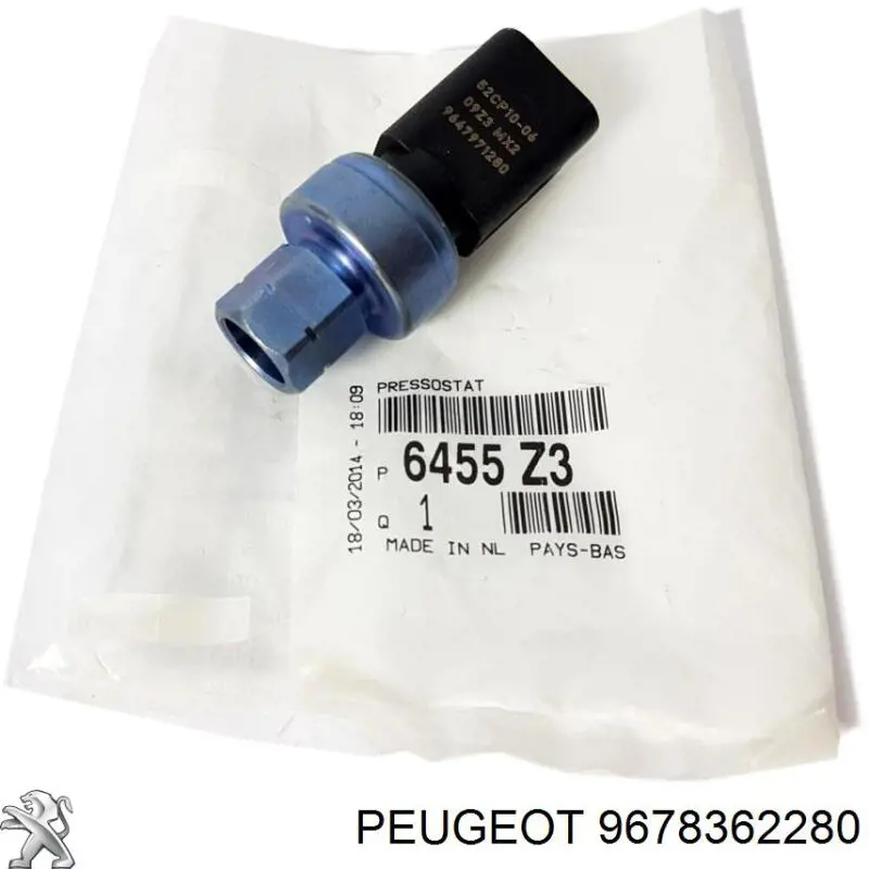 Do koszyka 9678362280 Peugeot/Citroen Czujnik ciśnienia bezwzględnego klimatyzacji