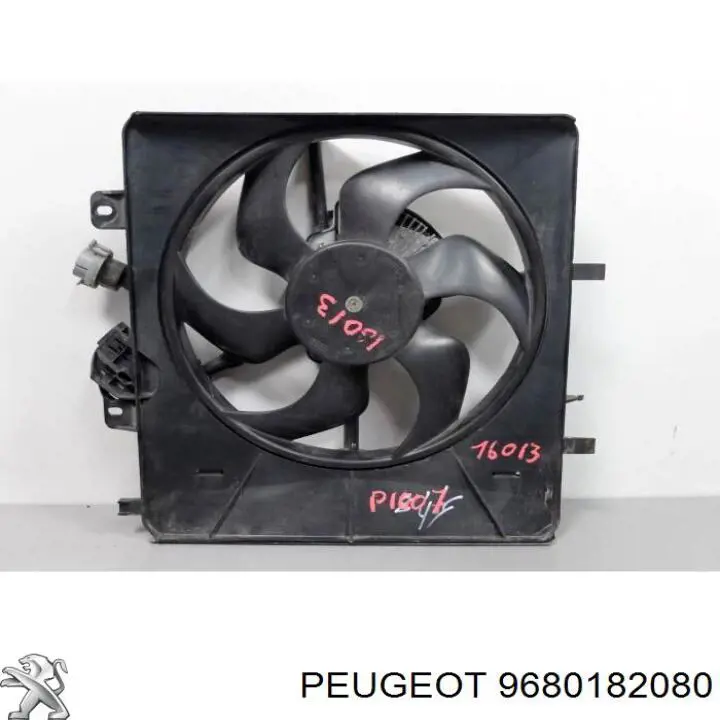Do koszyka 9680182080 Peugeot/Citroen Dyfuzor chłodnicy, w komplecie z silnikiem i wirnikiem