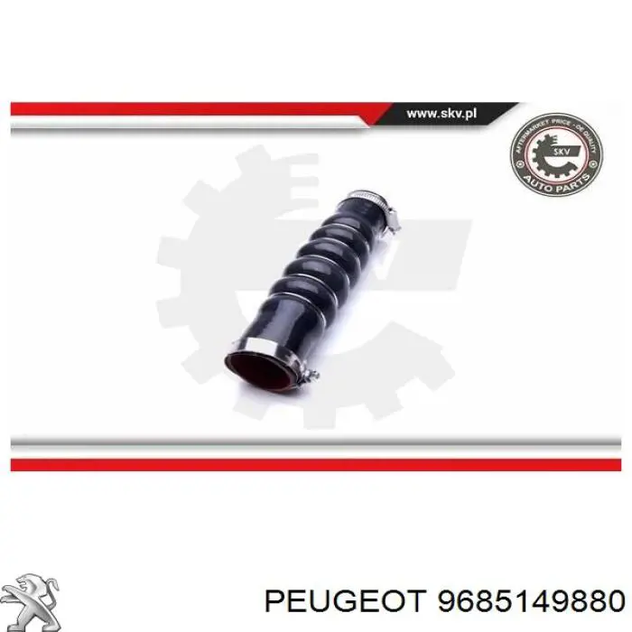 Przewód (króciec) intercoolera Peugeot/Citroen 9803399880 cena, od 51,74 USD