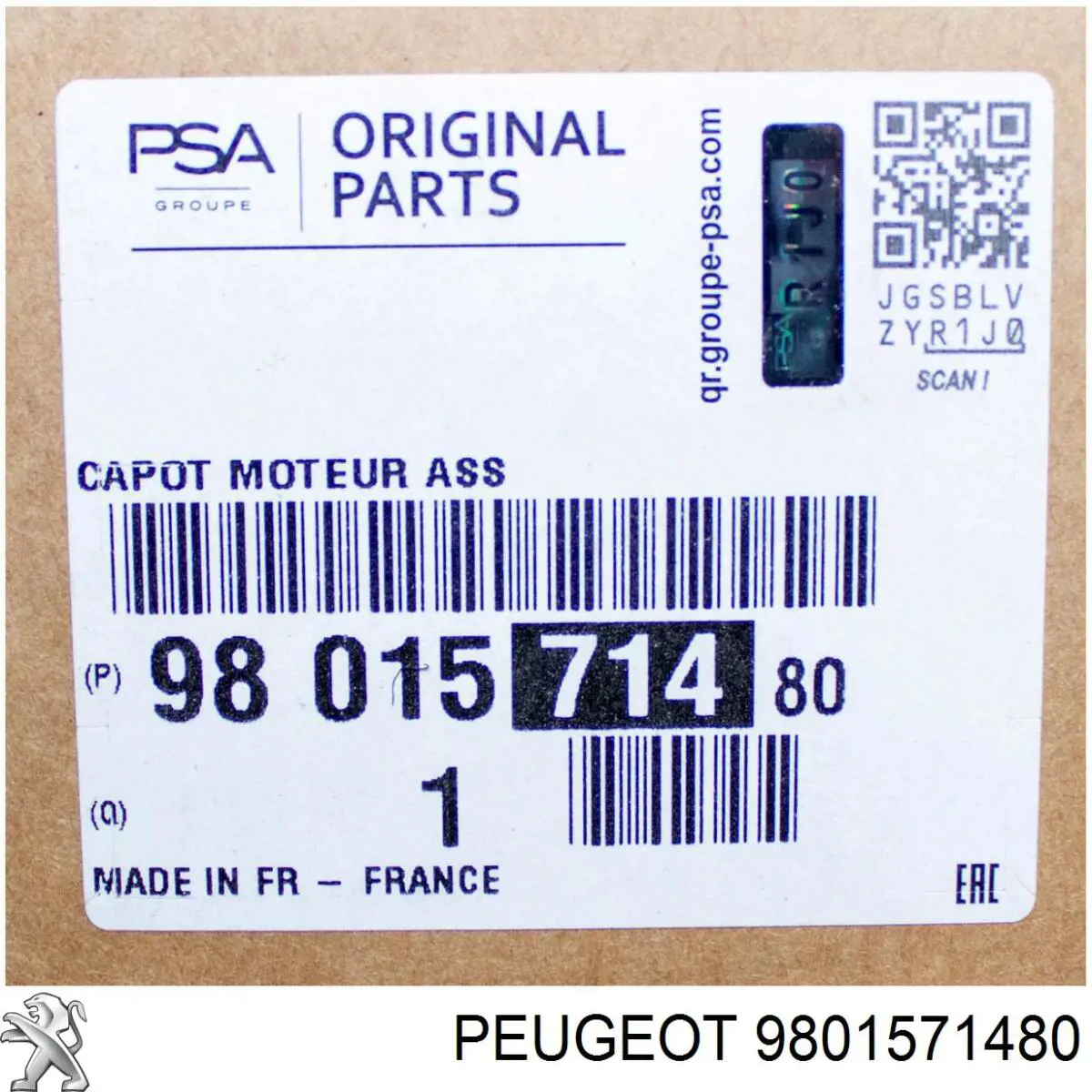 Maska silnika 9801571480 Peugeot/Citroen