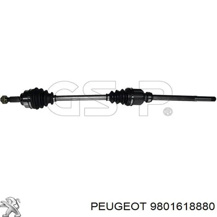 9801618880 Peugeot/Citroen półoś napędowa przednia prawa