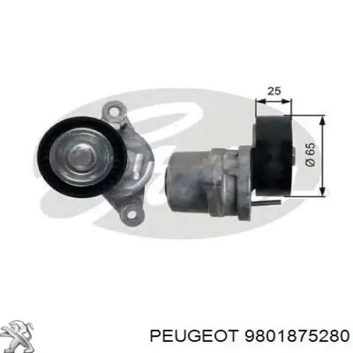 9801875280 Peugeot/Citroen Napinacz paska napędowego