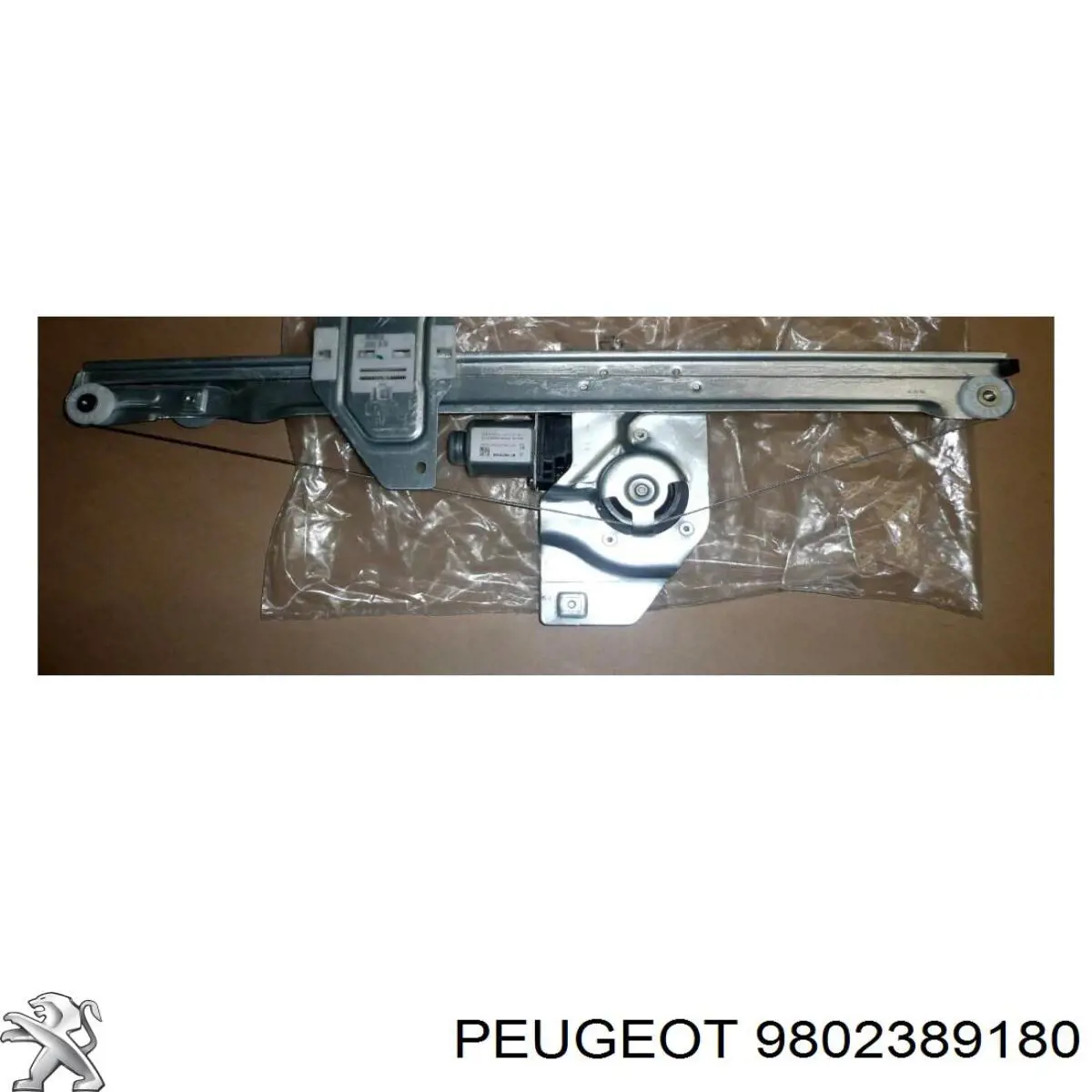 9802389180 Peugeot/Citroen Mechanizm podnoszenia szyby drzwi przednich prawych