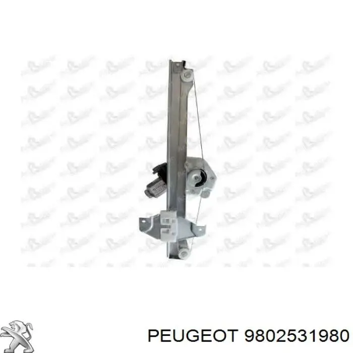 9802531980 Peugeot/Citroen Mechanizm podnoszenia szyby drzwi przednich lewych