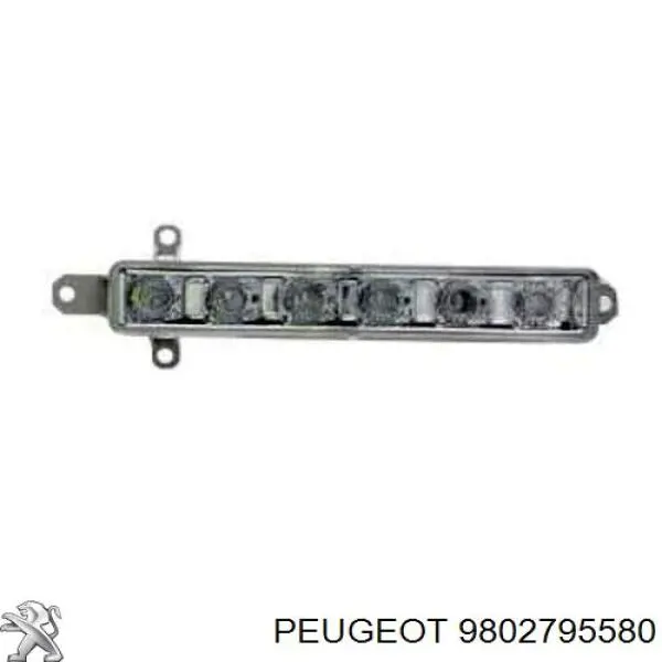 9802795580 Peugeot/Citroen Reflektor jazdy dziennej