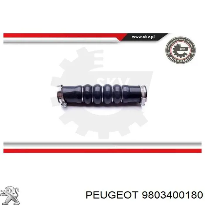 Przewód (króciec) intercoolera Peugeot/Citroen 9803400180 cena, od 51,74 USD