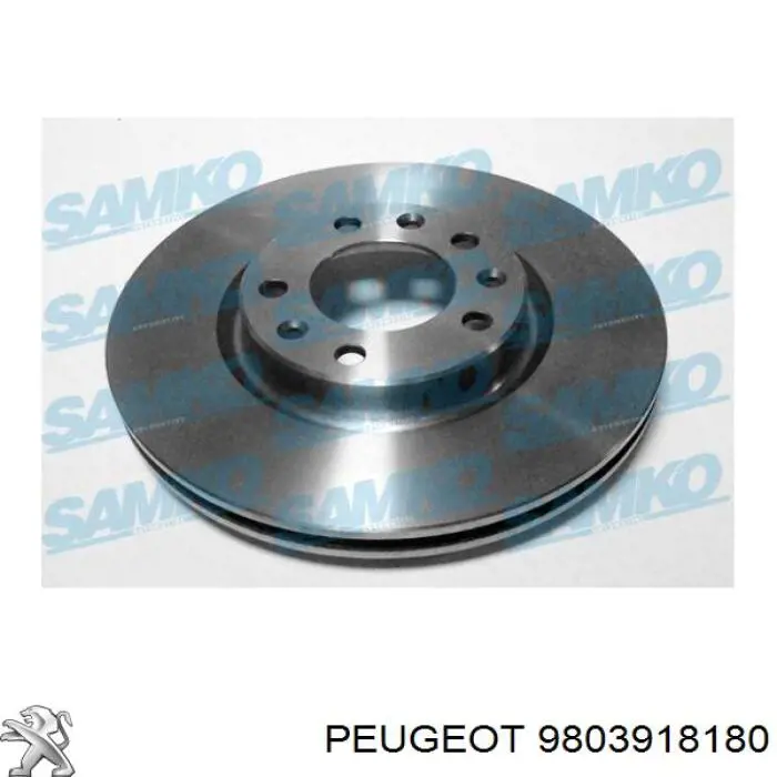 9803918180 Peugeot/Citroen Tarcza hamulcowa przednia