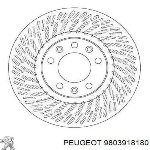 Do koszyka 9803918180 Peugeot/Citroen Tarcza hamulcowa przednia