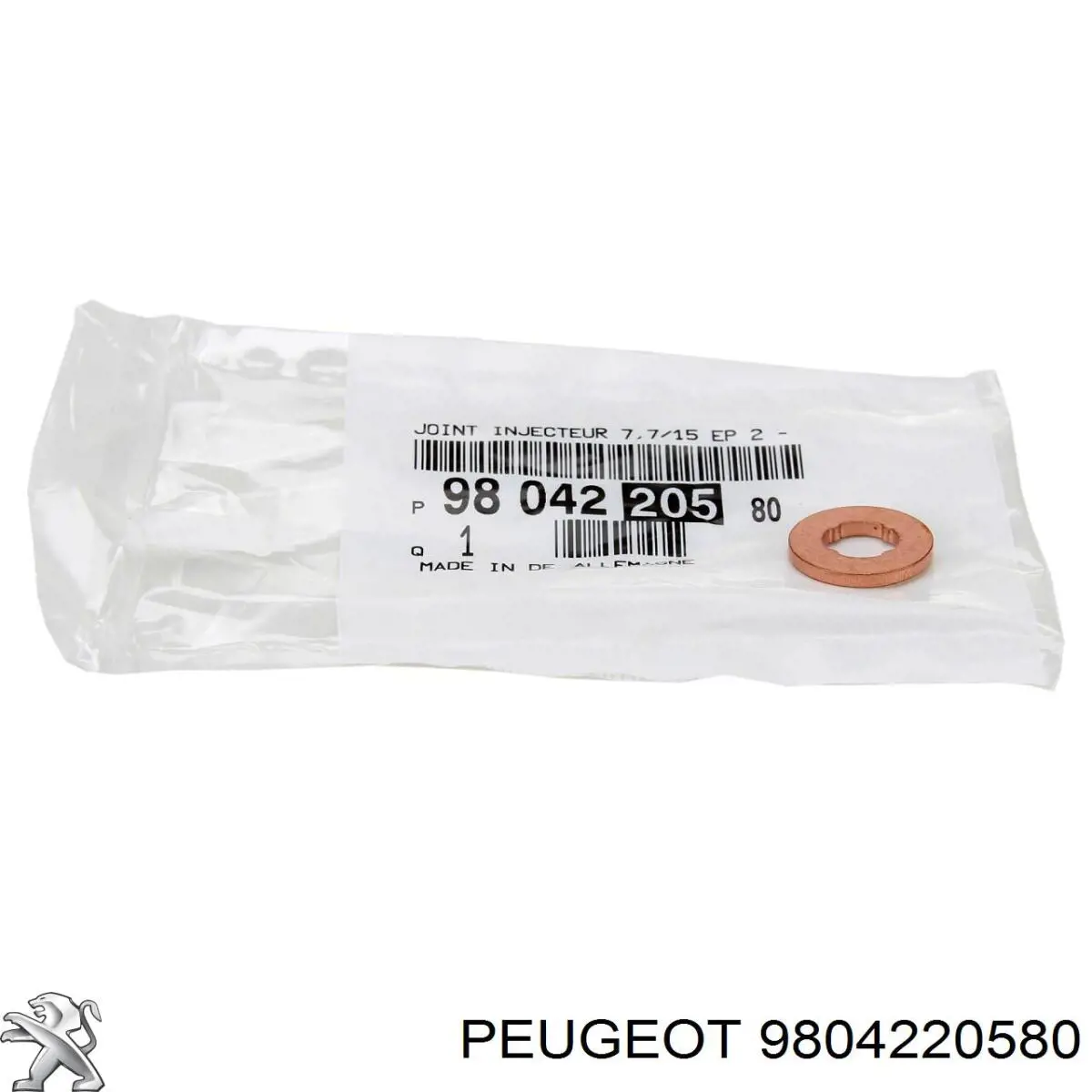 Do koszyka 9804220580 Peugeot/Citroen Pierścień uszczelniający wtryskiwacza