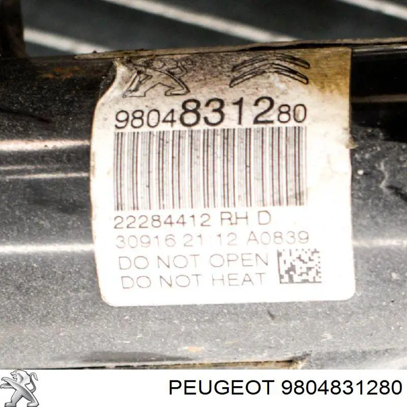 Do koszyka 9804831280 Peugeot/Citroen Amortyzator przedni prawy