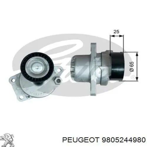 9805244980 Peugeot/Citroen rolka napinacza paska napędowego