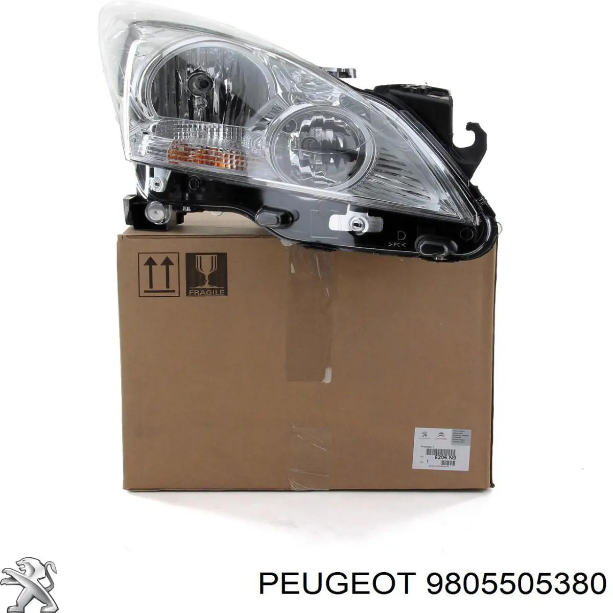 Do koszyka 9805505380 Peugeot/Citroen Reflektor prawy