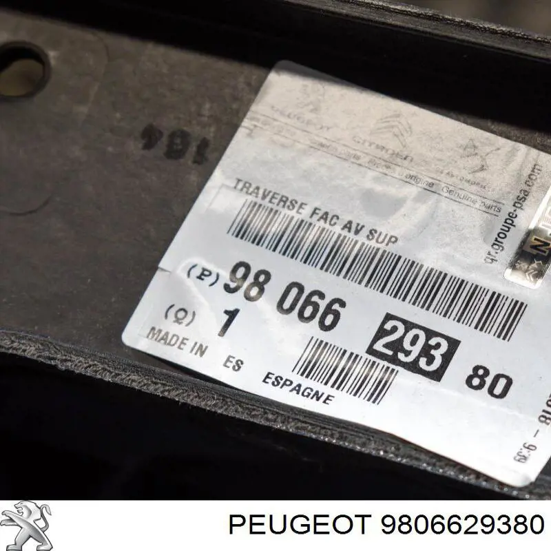9806629380 Peugeot/Citroen Osłona chłodnicy górna (panel mocowania reflektorów)