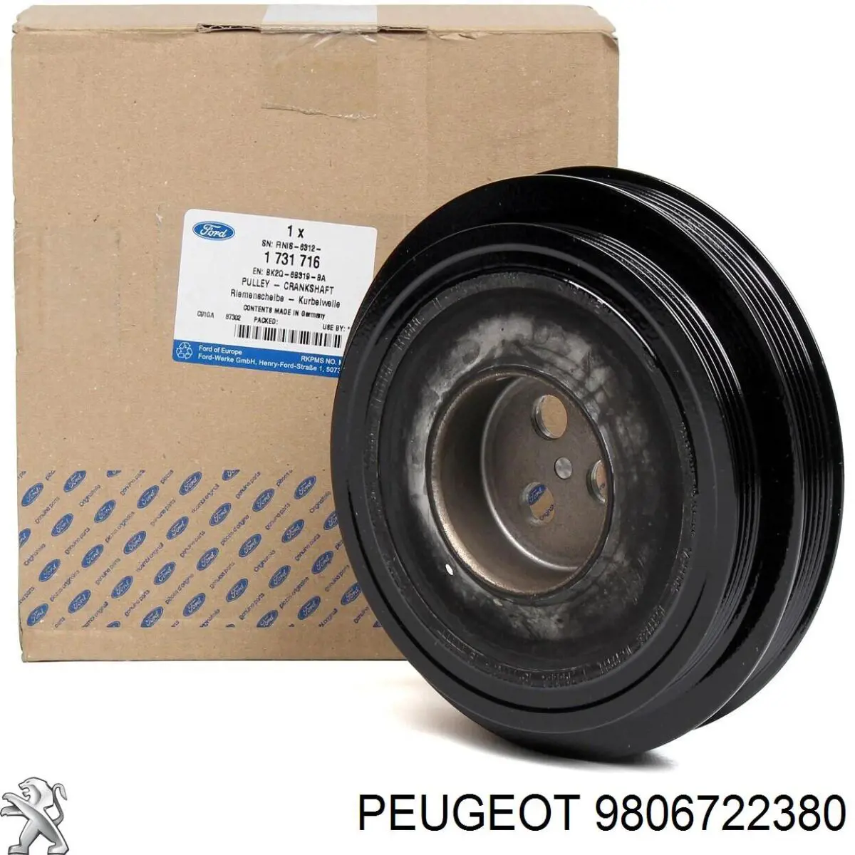 Koło pasowe wału korbowego Peugeot/Citroen 9806722380 cena, od 93,14 USD