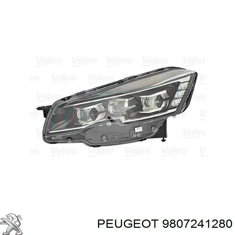9807241280 Peugeot/Citroen Reflektor lewy