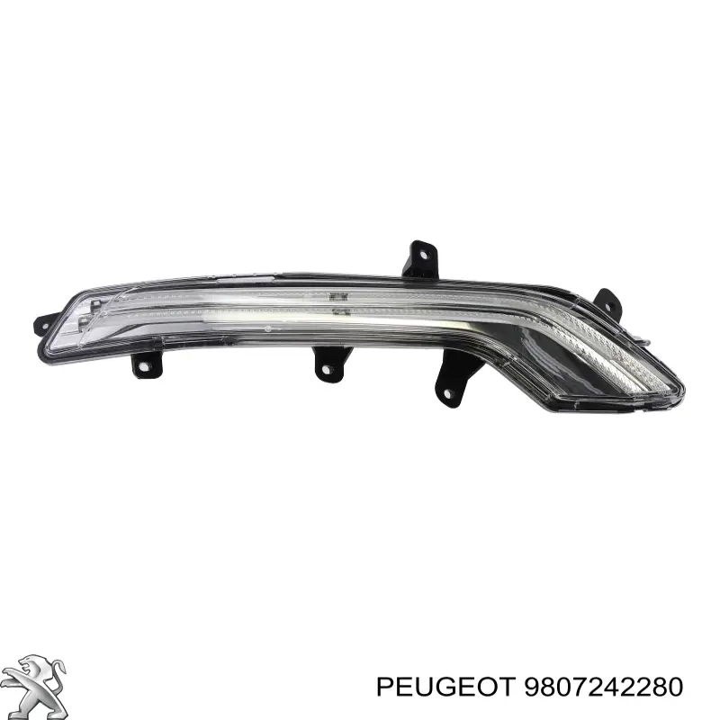 Reflektor do jazdy dziennej prawy 9807242280 Peugeot/Citroen