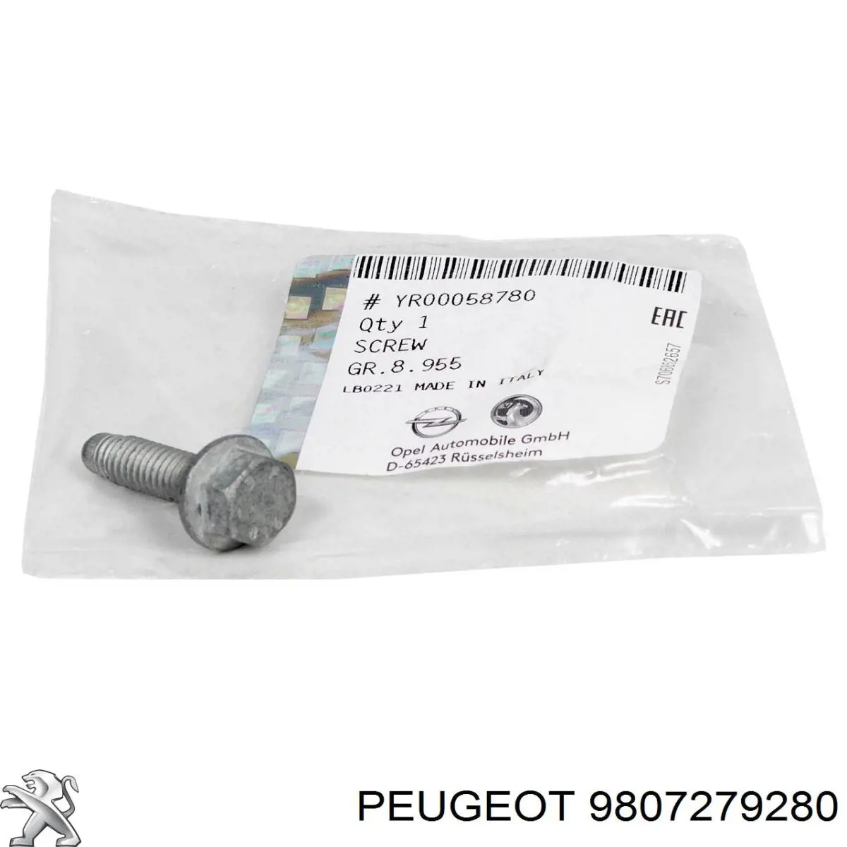 Uszczelka filtra cząstek stałych przednia Peugeot/Citroen 9807279280