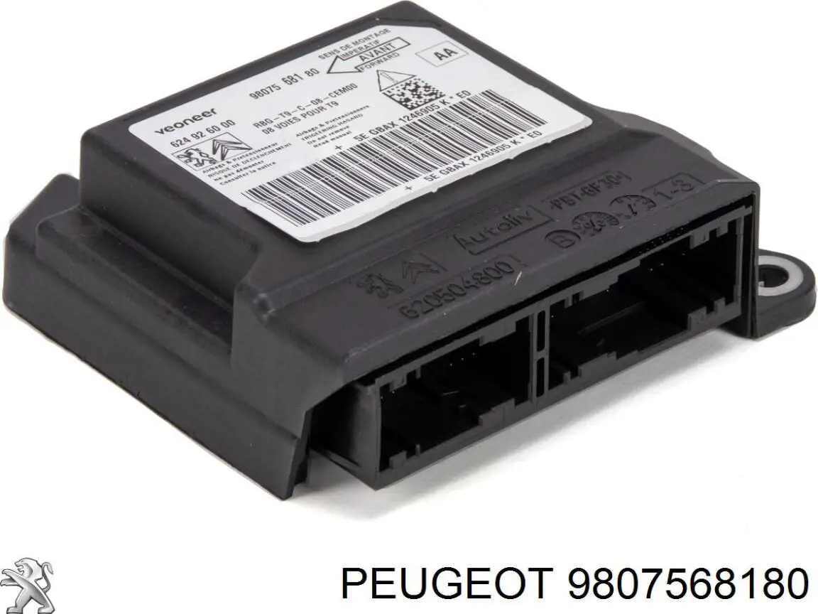 9807568180 Peugeot/Citroen Sterownik poduszki bezpieczeństwa