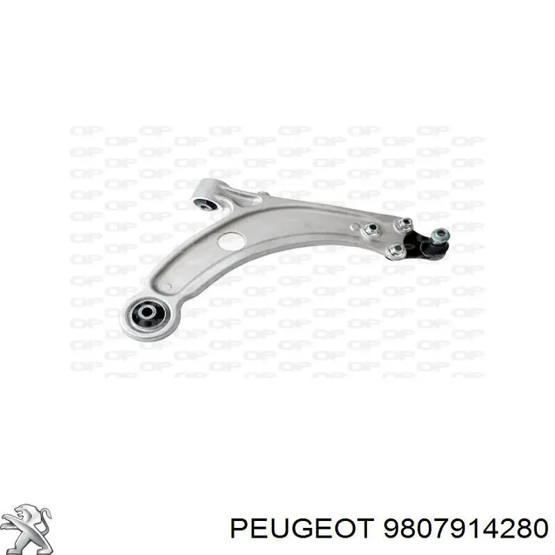 9807914280 Peugeot/Citroen Wahacz zawieszenia przedniego dolny lewy