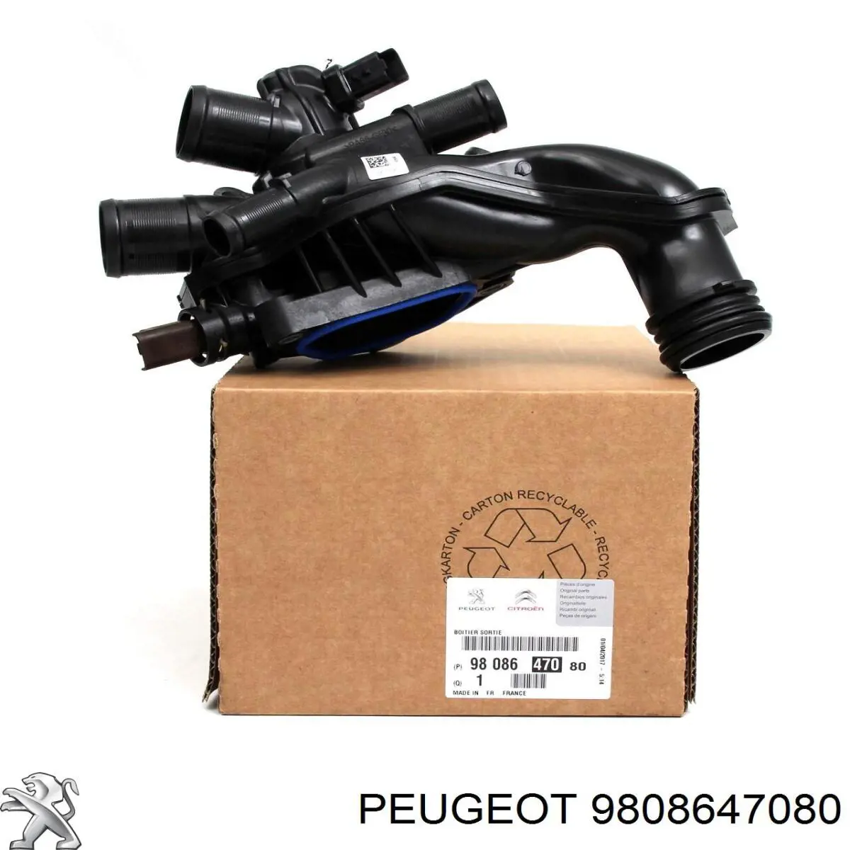 Do koszyka 9808647080 Peugeot/Citroen Obudowa termostatu