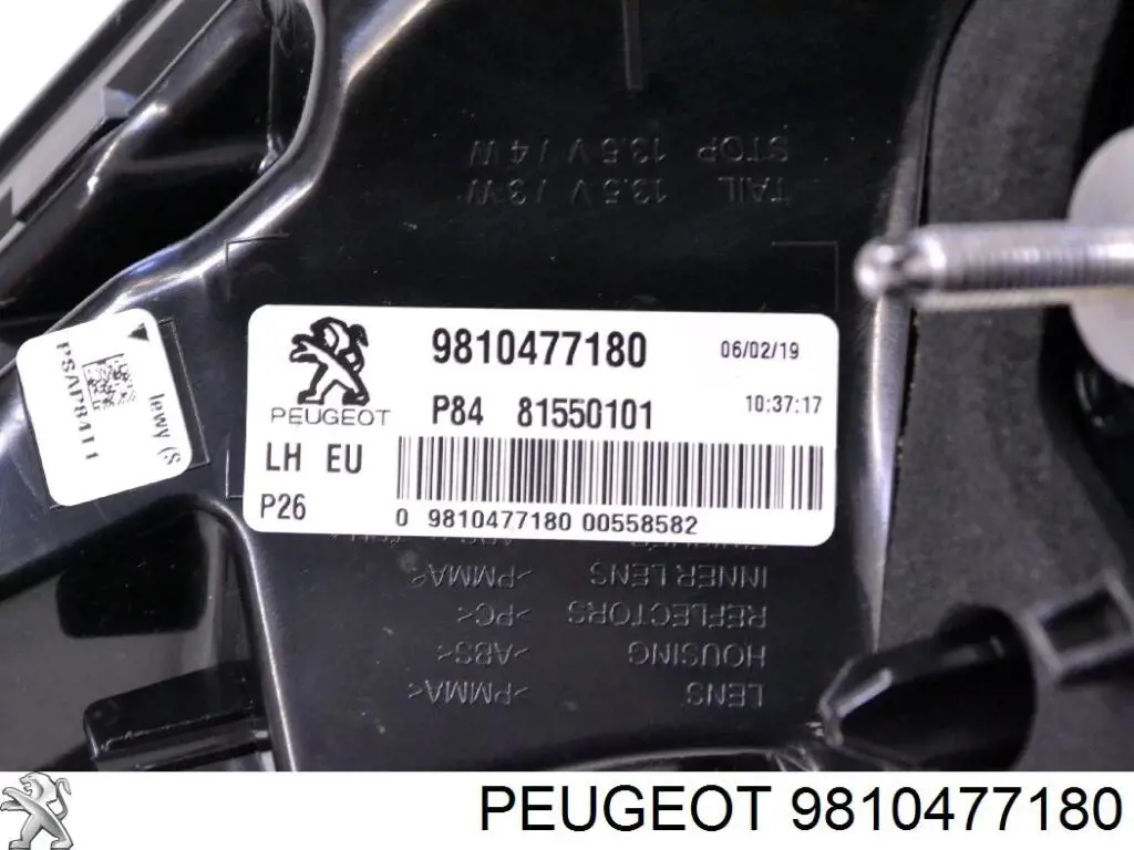 Lampa zespolona tylna lewa zewnętrzna 9810477180 Peugeot/Citroen