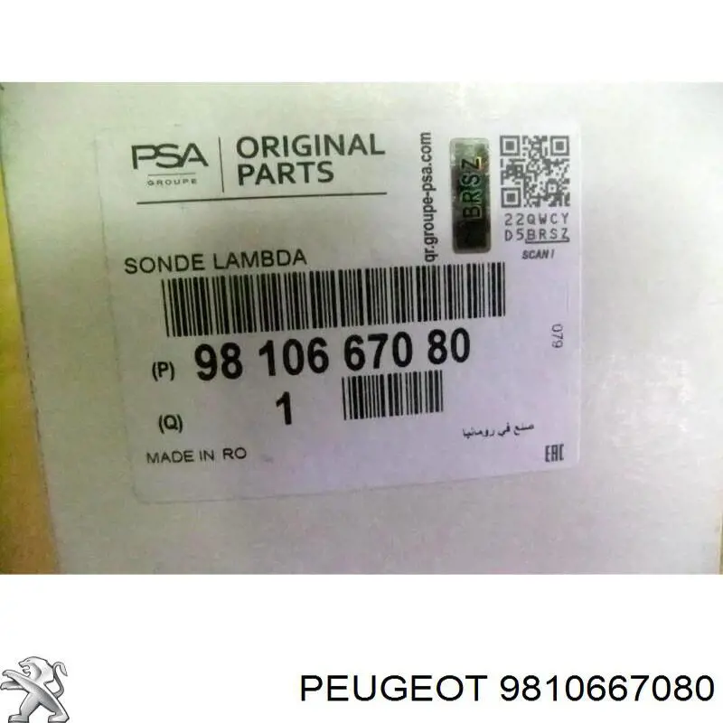 9810667080 Peugeot/Citroen Sonda lambda czujnik tlenu po katalizatorze