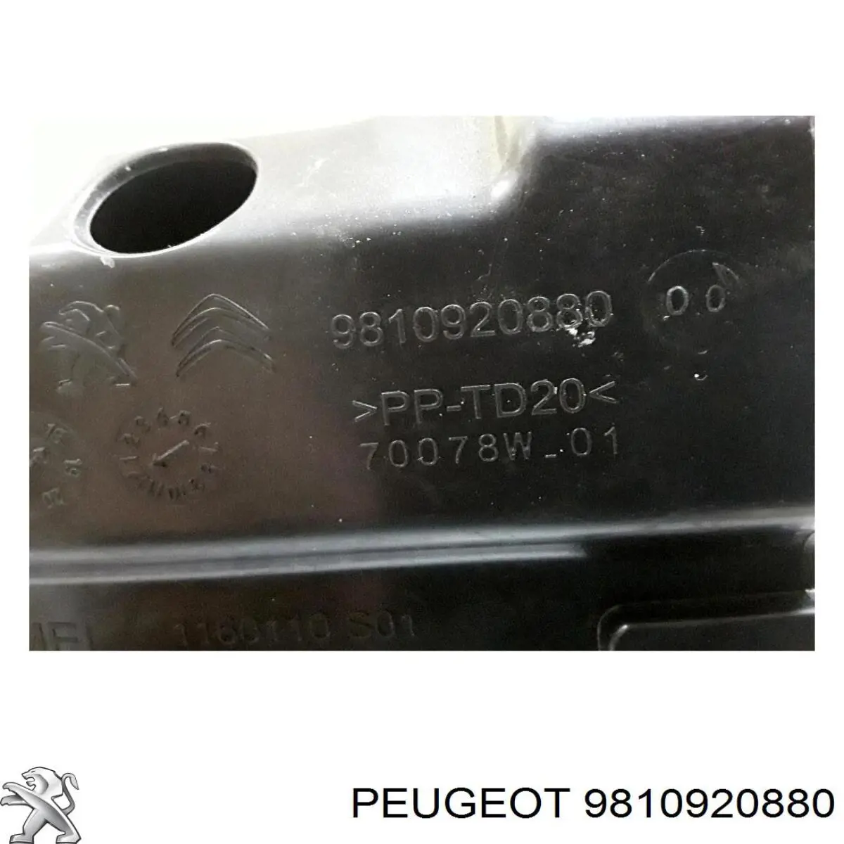 Rezonator filtra powietrza Peugeot/Citroen 9810920880 cena, od 93,64 USD