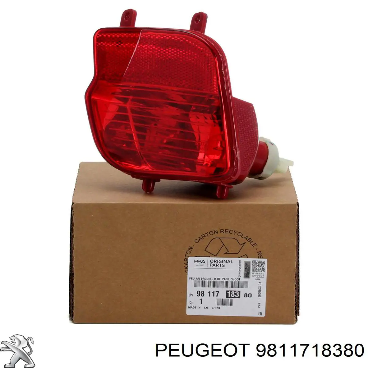 9811718380 Peugeot/Citroen Przednia lampa przeciwmgielna tylna prawa