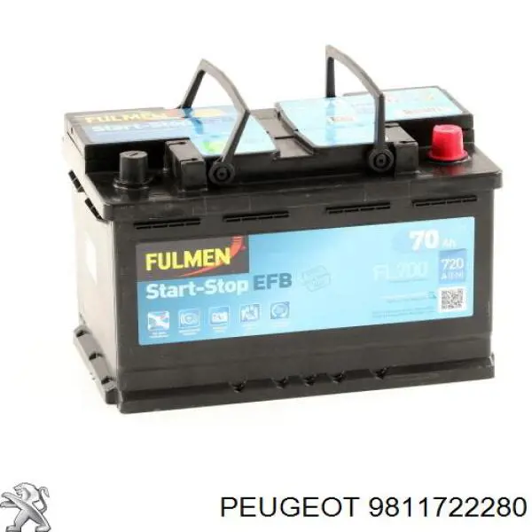 Bateria (akumulator) Peugeot/Citroen 9811722280 cena, od 178,79 USD