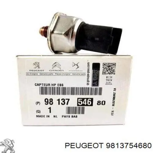 9813754680 Peugeot/Citroen Czujnik ciśnienia paliwa