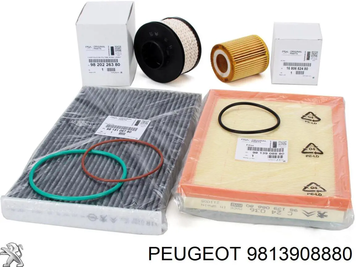 9813908880 Peugeot/Citroen Filtr powietrza