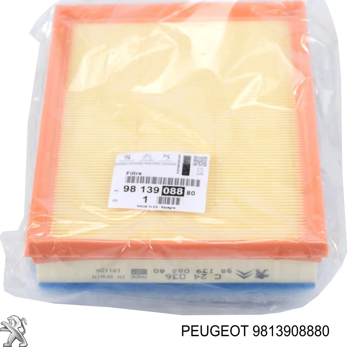 Do koszyka 9813908880 Peugeot/Citroen Filtr powietrza