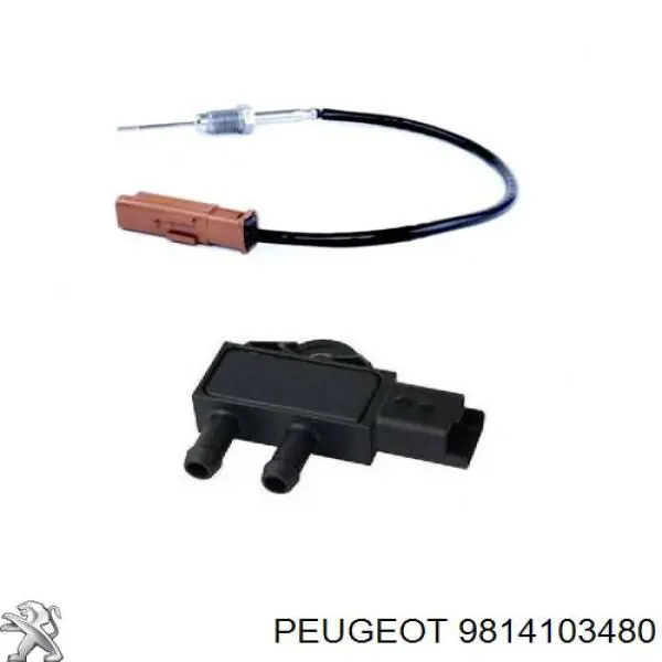 9814103480 Peugeot/Citroen Czujnik temperatury spalin, przed filtrem cząstek stałych