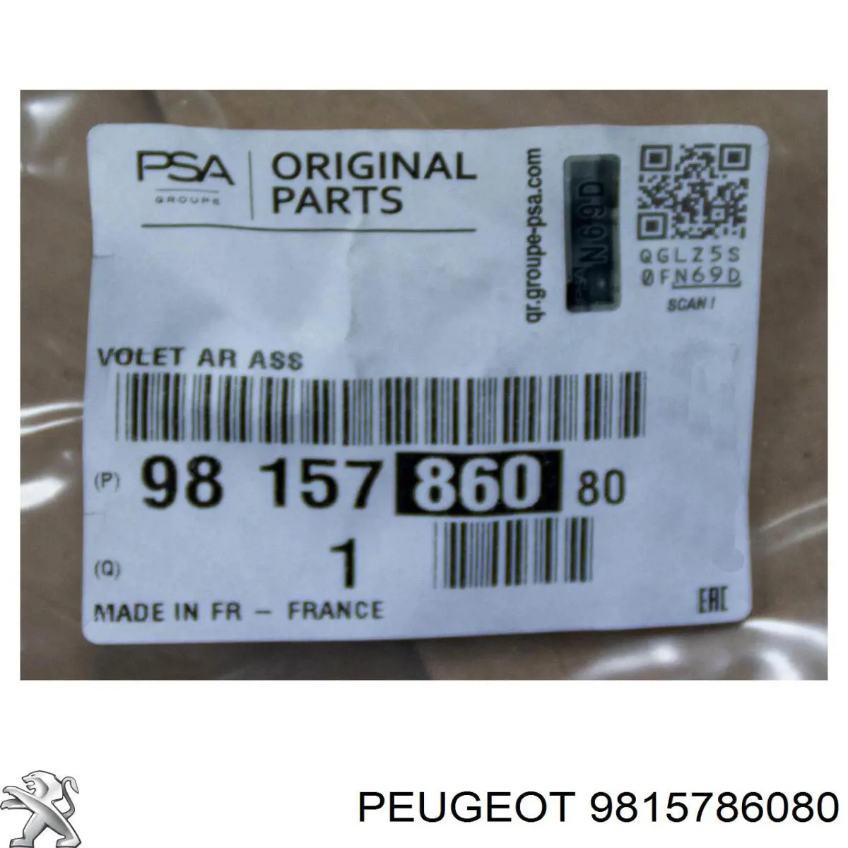 9815786080 Peugeot/Citroen Drzwi tylne (bagażnika 3/5)