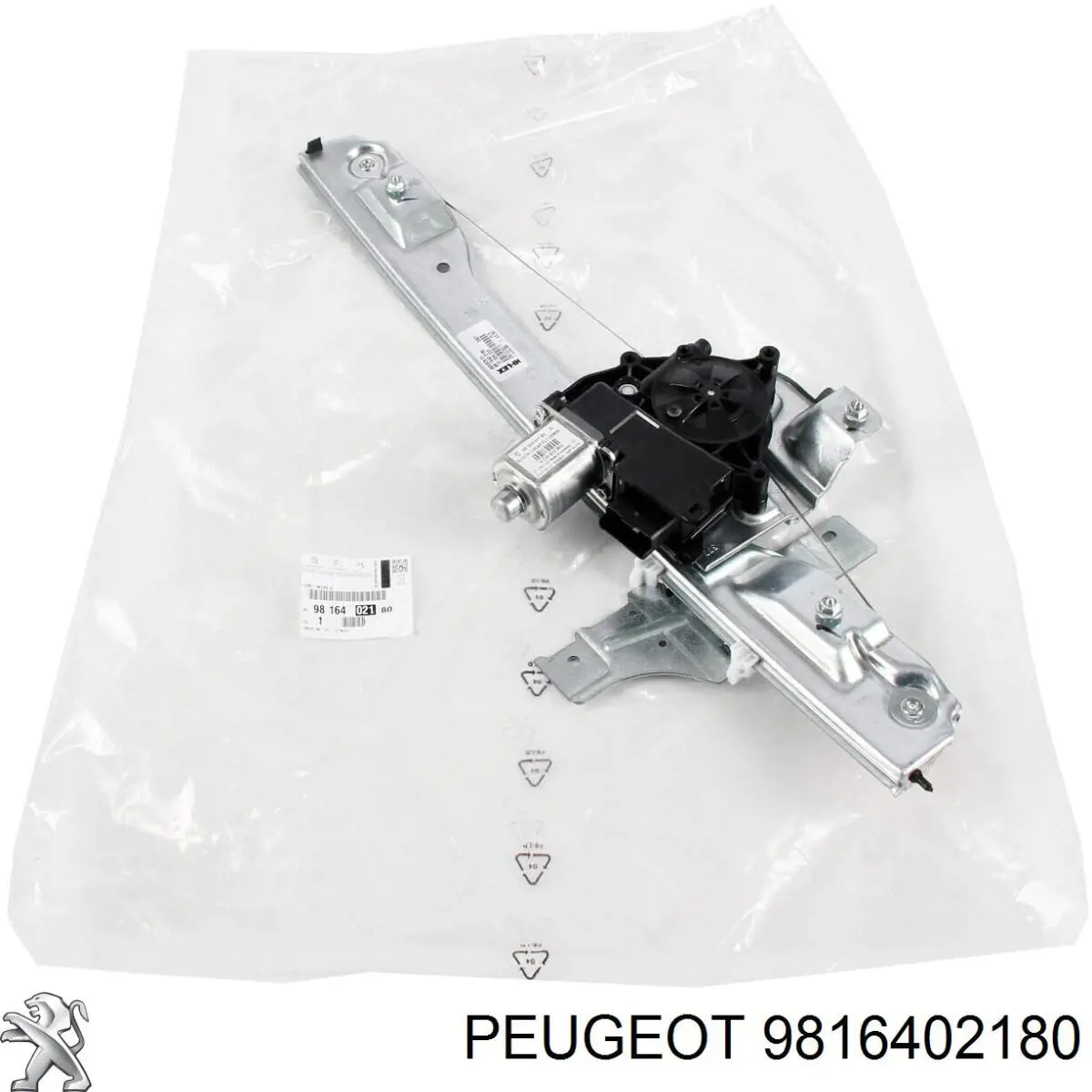9816402180 Peugeot/Citroen Mechanizm podnoszenia szyby drzwi przednich lewych