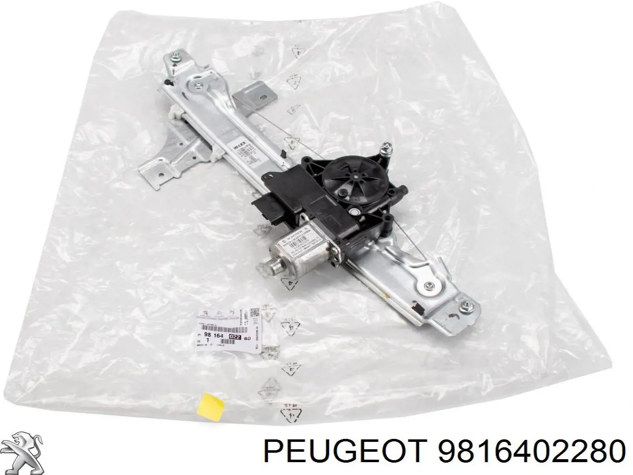 9806088580 Peugeot/Citroen Mechanizm podnoszenia szyby drzwi tylnych prawych