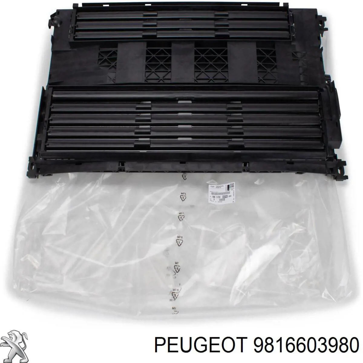 9816603980 Peugeot/Citroen Osłona chłodnicy górna (panel mocowania reflektorów)