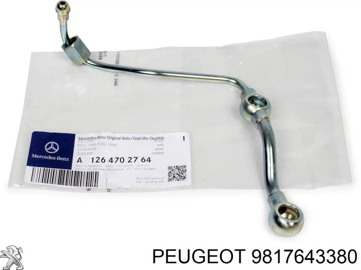 Uszczelka pokrywy zaworowej silnika 9817643380 Peugeot/Citroen
