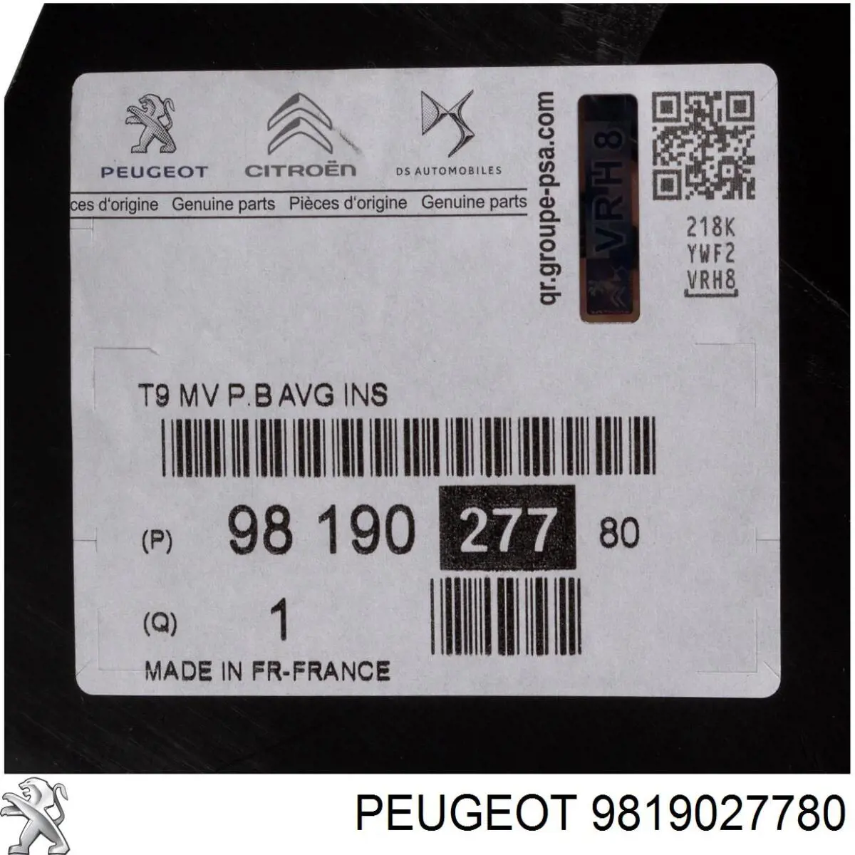Nadkole błotnika przedniego lewe Peugeot/Citroen 9677267980