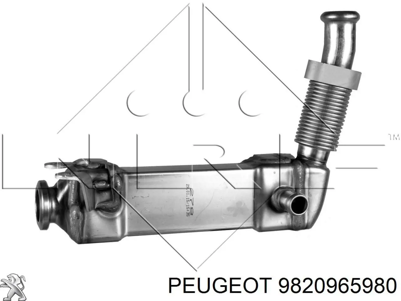 9820965980 Peugeot/Citroen Chłodnica układu recyrkulacji spalin EGR