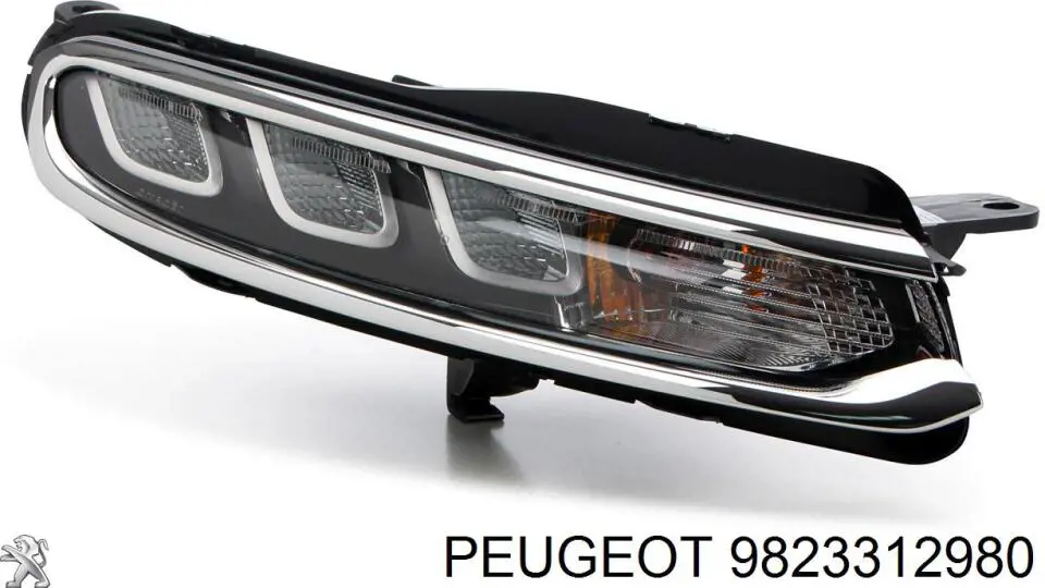 Do koszyka 9823312980 Peugeot/Citroen Reflektor do jazdy dziennej prawy