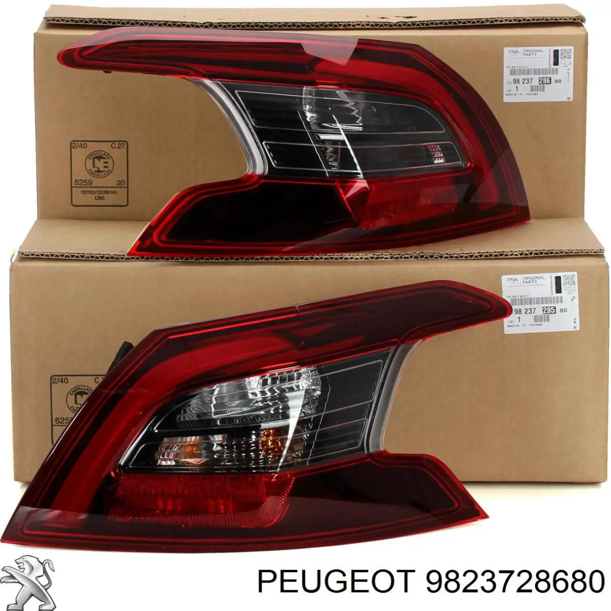 9823728680 Peugeot/Citroen Lampa zespolona tylna lewa zewnętrzna