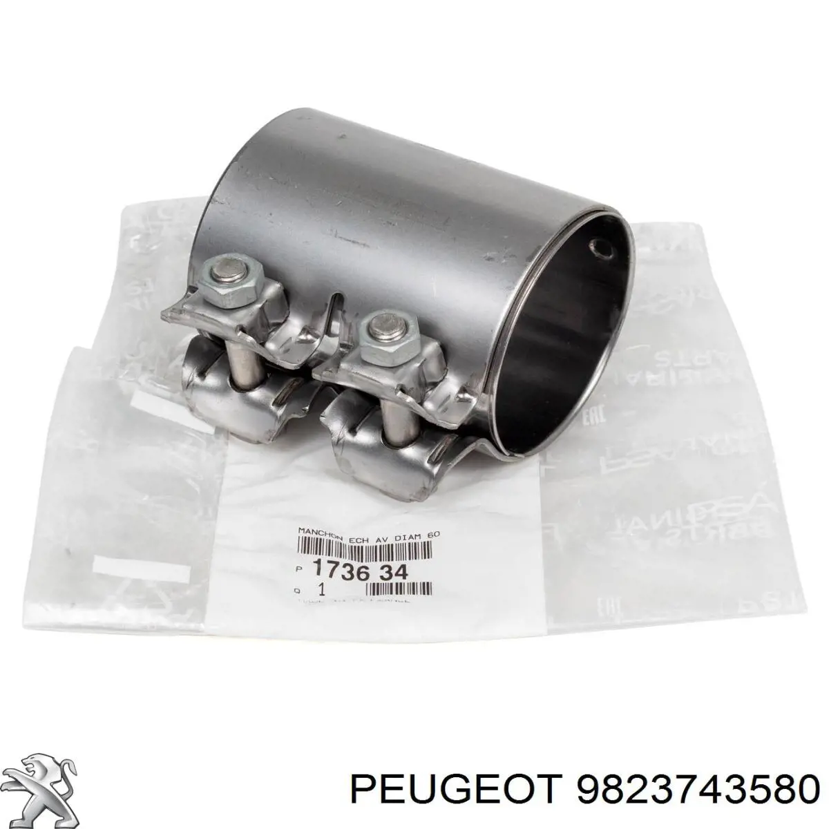 Obejma zaciskowa kolektora wydechowego Peugeot/Citroen 9823743580 cena, od 11,31 USD