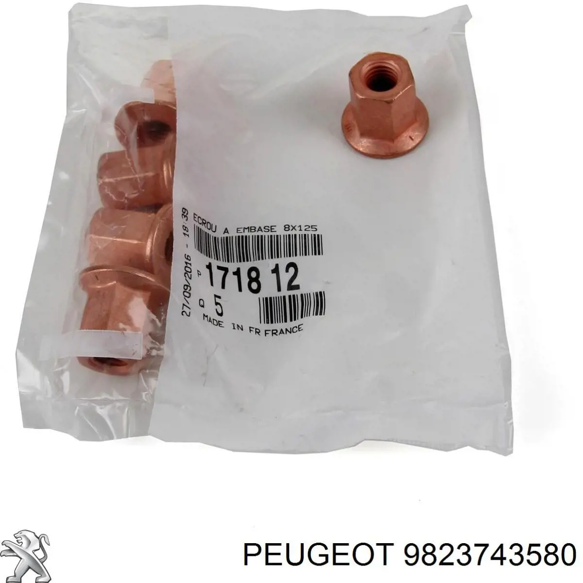 Obejma zaciskowa kolektora wydechowego 9823743580 Peugeot/Citroen