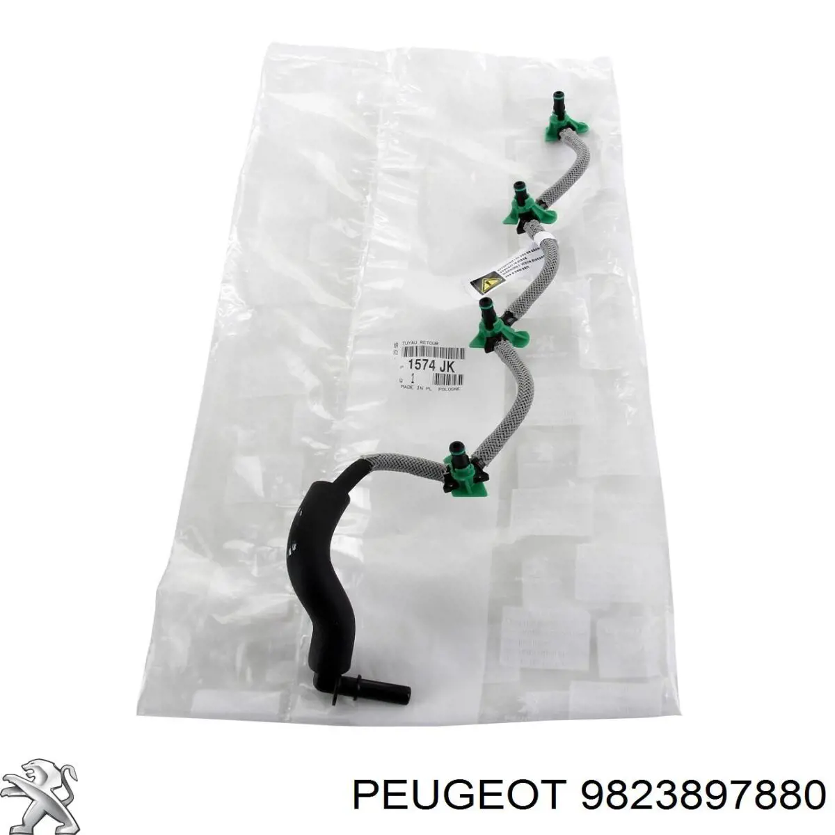 9823897880 Peugeot/Citroen Rurka paliwa, zwrotna od wtryskiwaczy