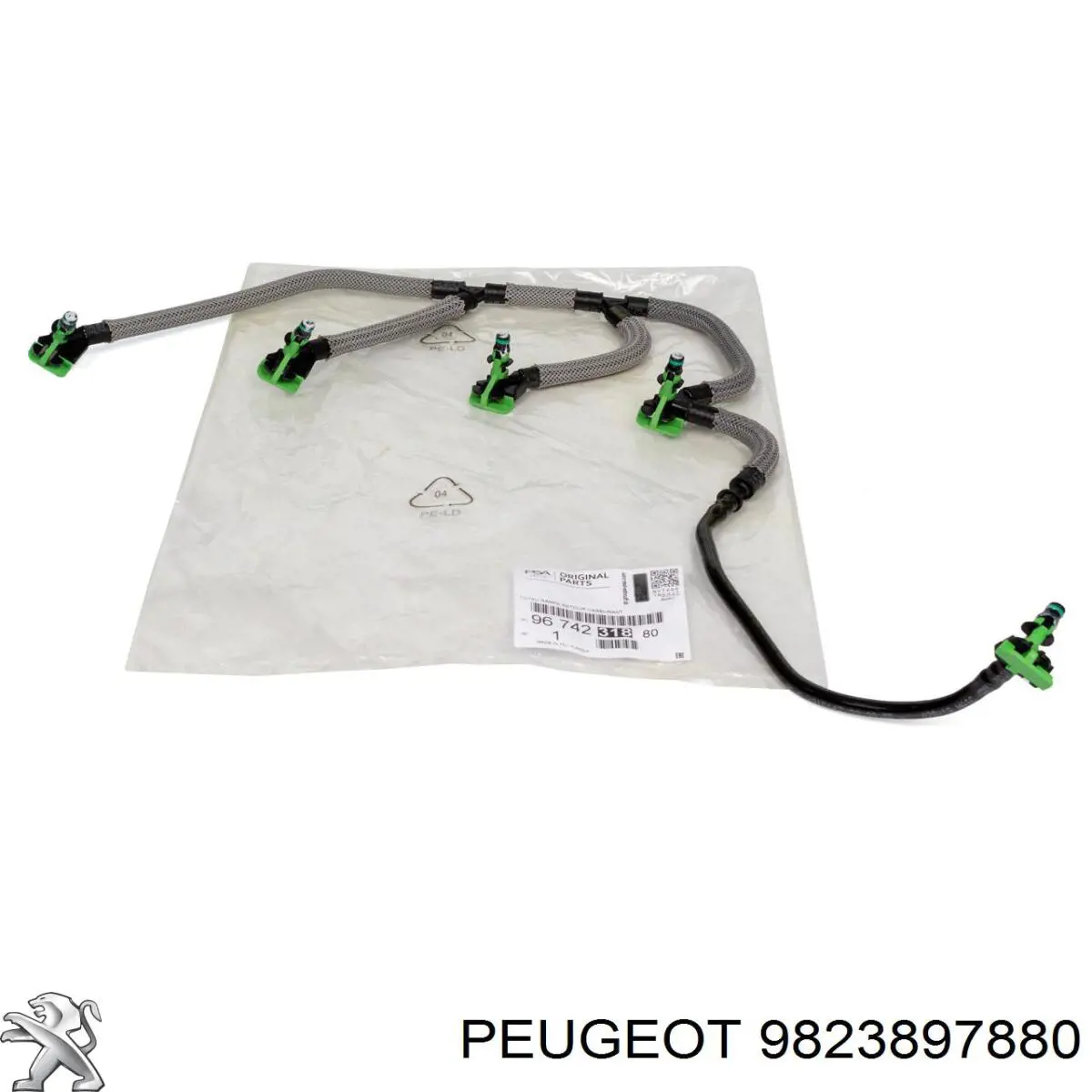 Rurka paliwa, zwrotna od wtryskiwaczy 9823897880 Peugeot/Citroen