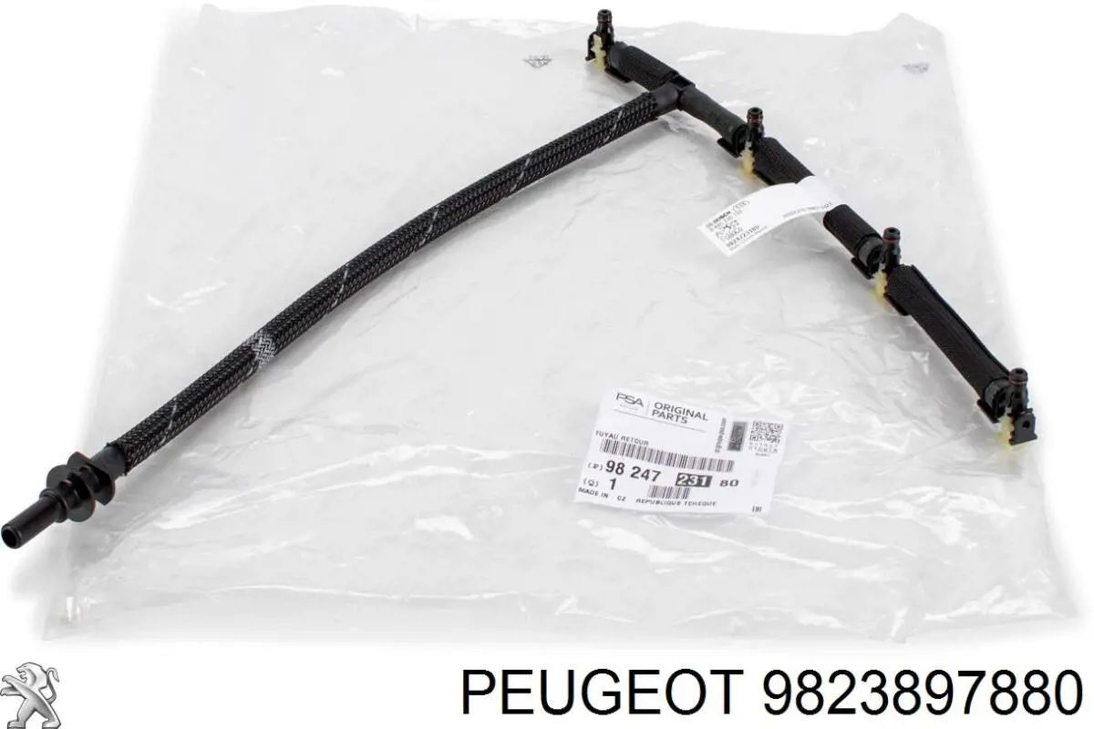 Do koszyka 9823897880 Peugeot/Citroen Rurka paliwa, zwrotna od wtryskiwaczy