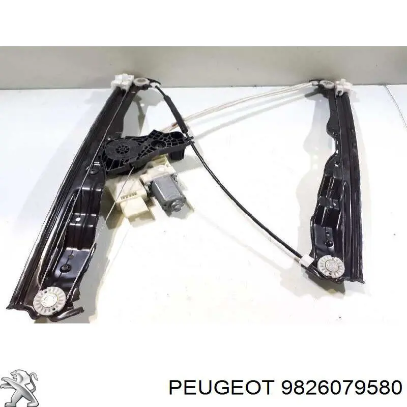 9826079580 Peugeot/Citroen Mechanizm podnoszenia szyby drzwi przednich lewych