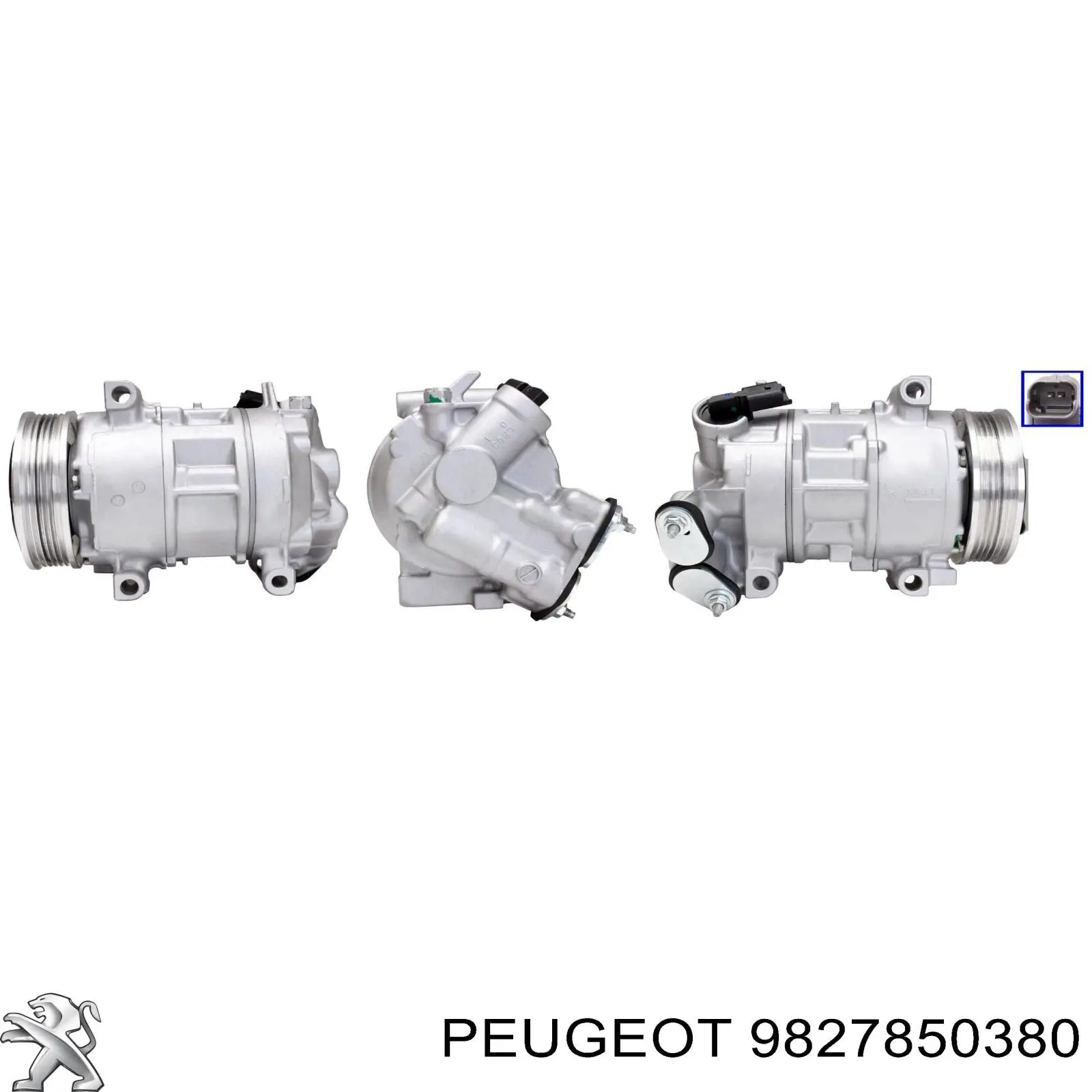 9827850380 Peugeot/Citroen Sprężarka klimatyzacji